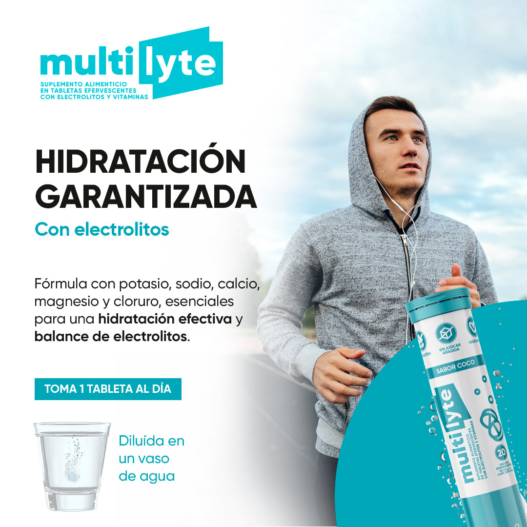 Multilyte Electrólitos Coco 20 tabs