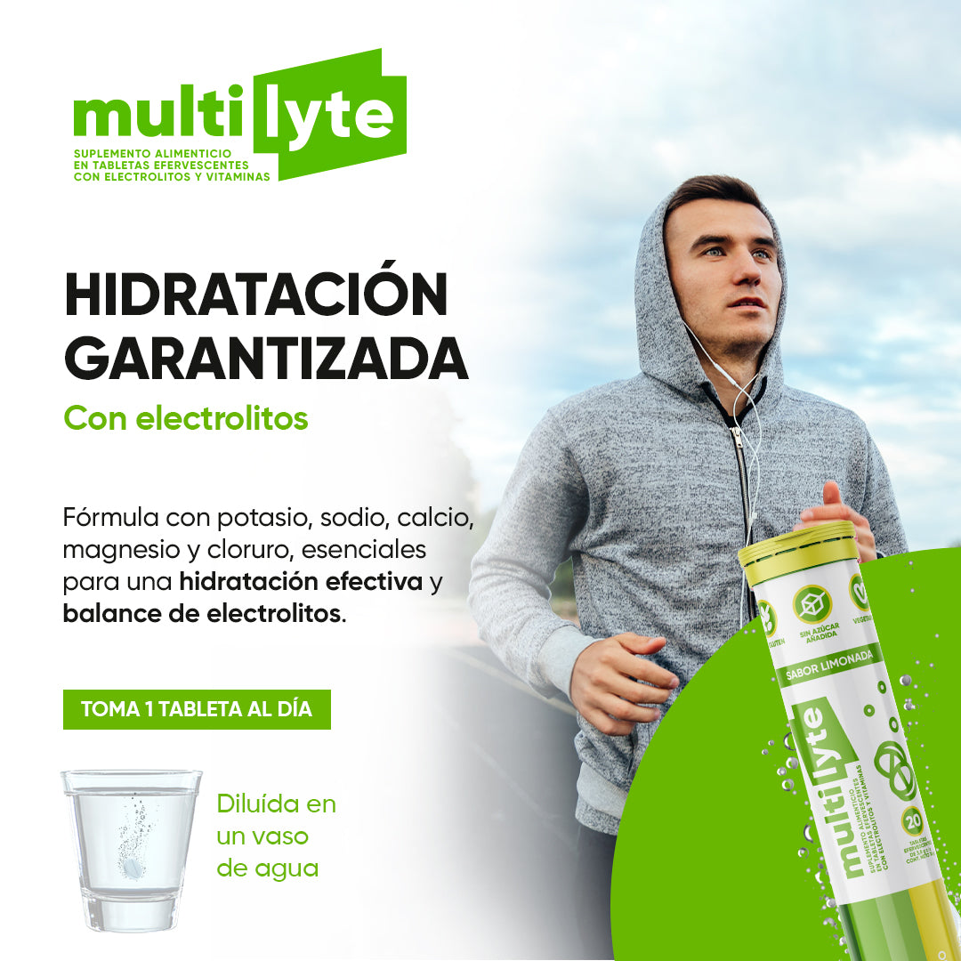 Multilyte Electrólitos Limonada 20 tab