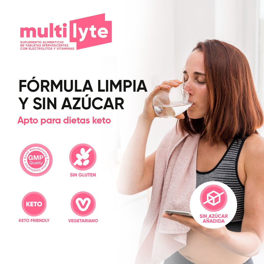 Multilyte Electrólitos Fresa Kiwi 20 tab