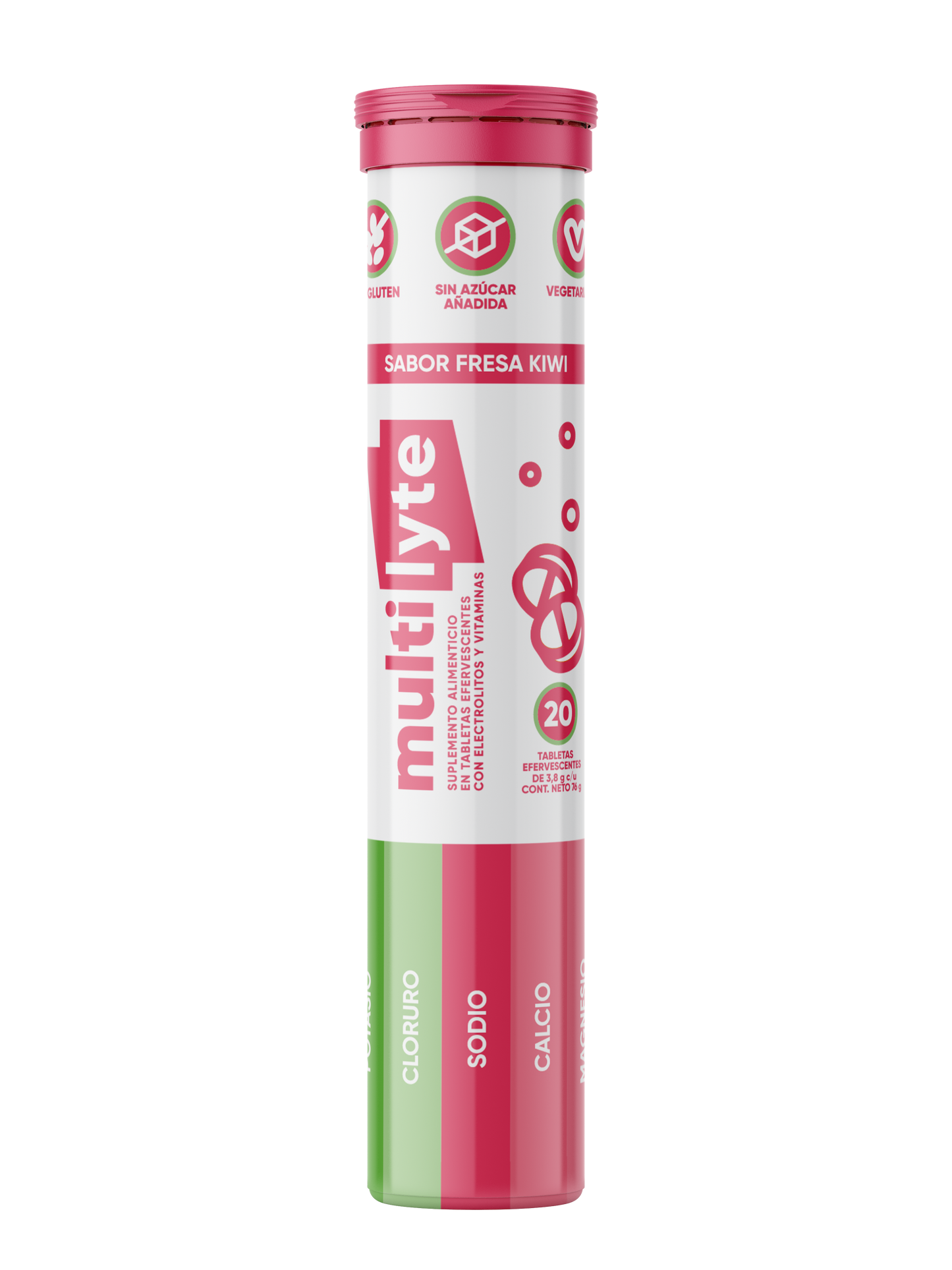 Multilyte Electrólitos Fresa Kiwi 20 tab