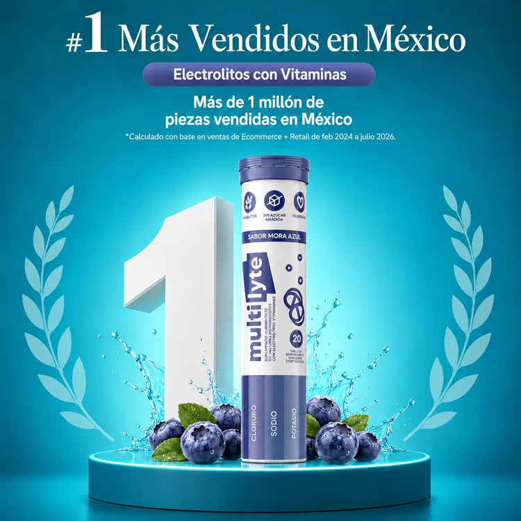 MultiLyte Electrólitos Mora Azul - 4 PACK