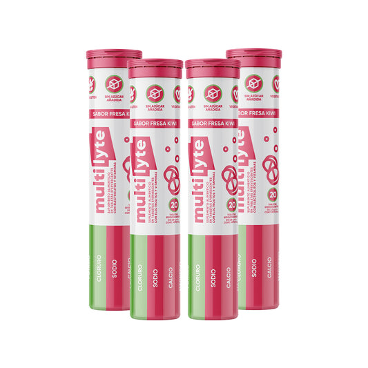 Multilyte Electrólitos Fresa Kiwi - 4 PACK