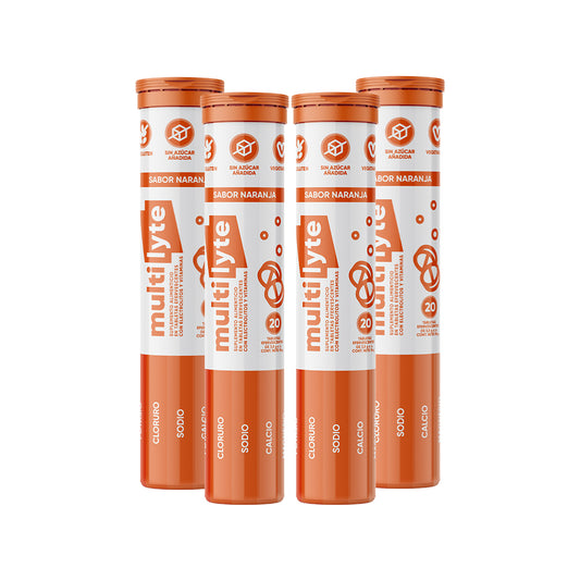 Multilyte Electrólitos Naranja - 4 PACK