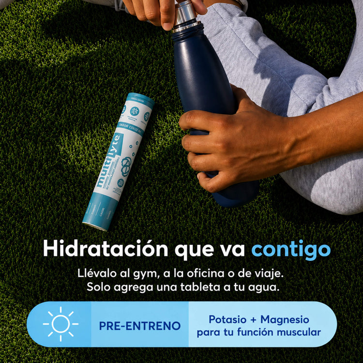 Información nutrimental de MultiLyte sabor coco