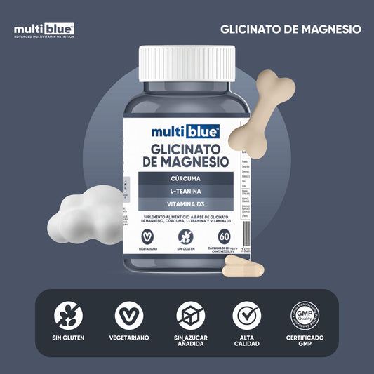 Glicinato de Magnesio Multiblue - 60 Caps