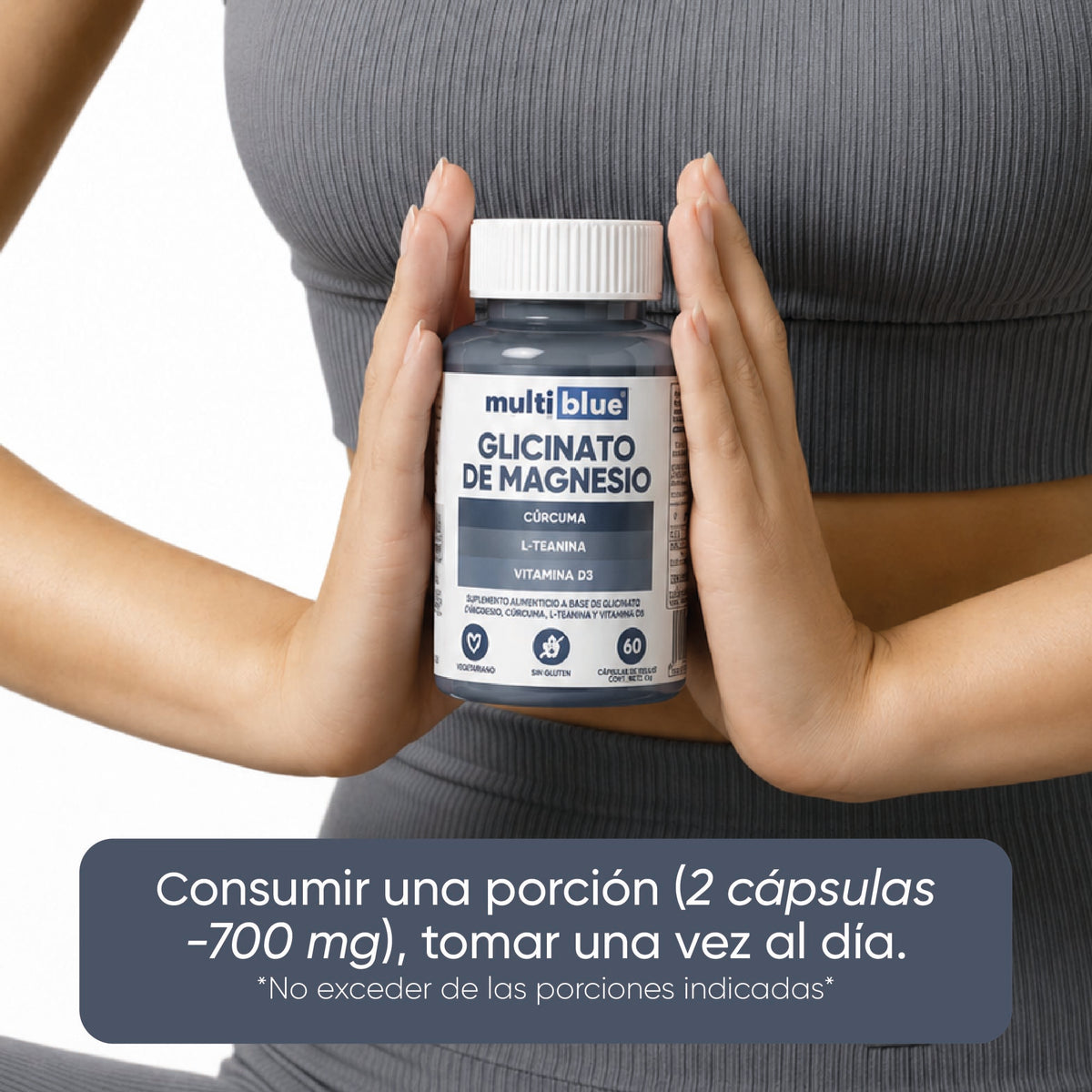 Glicinato de Magnesio Multiblue - 60 Caps