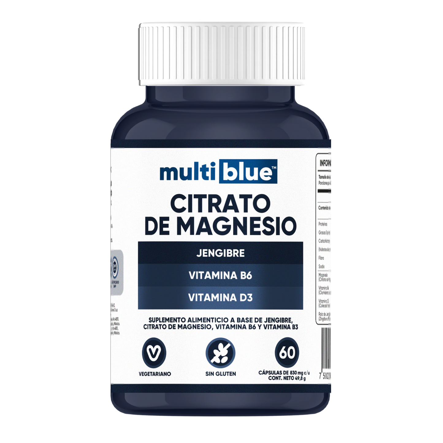 Citrato de Magnesio Multiblue - 60 Caps
