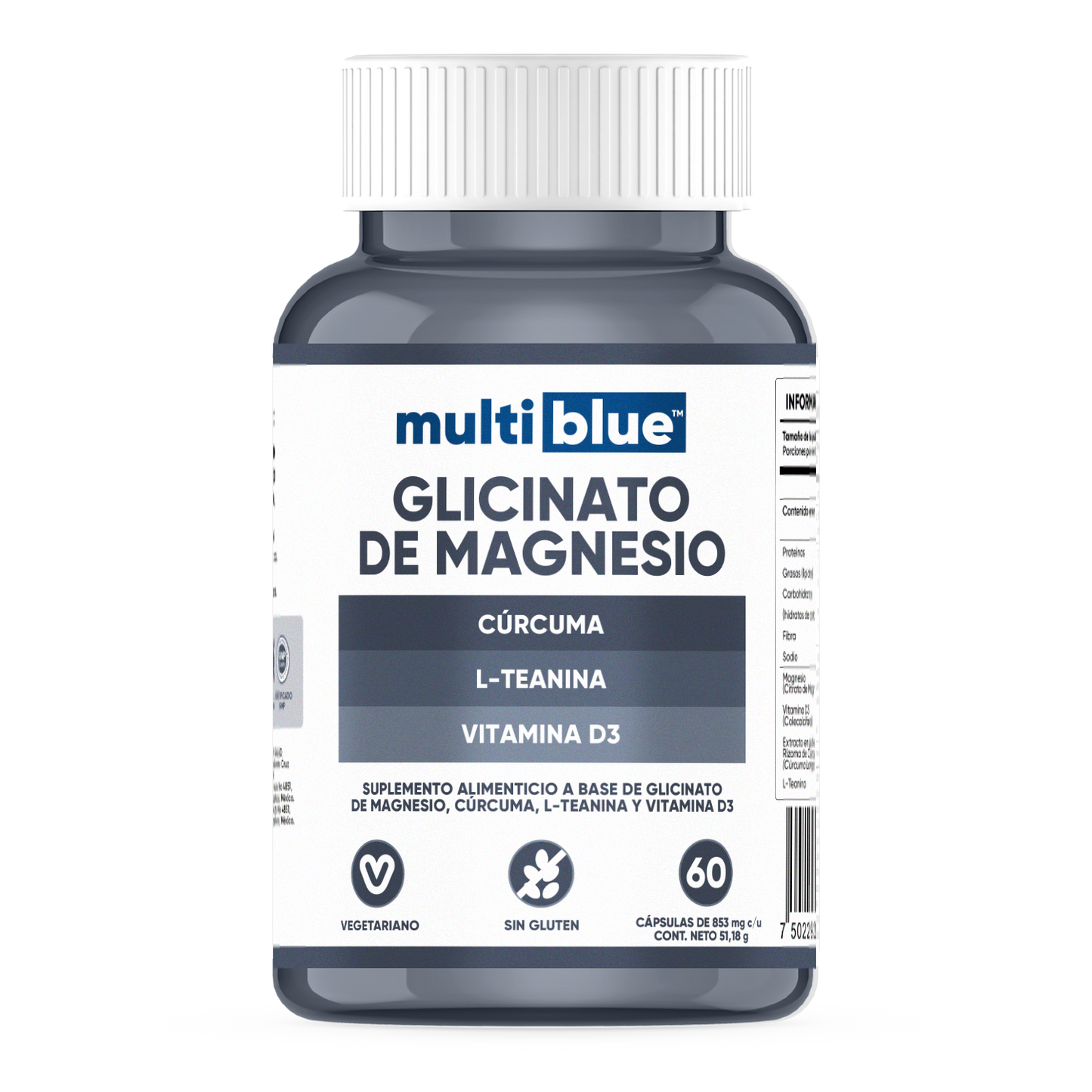 Glicinato de Magnesio Multiblue - 60 Caps