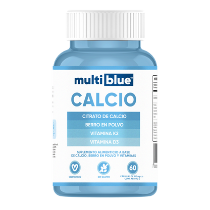 Calcio Multiblue 60 Capsulas | Citrato de Calcio, Vitamina K2 y D3