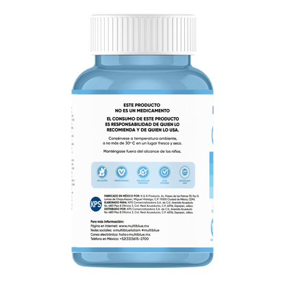 Calcio Multiblue 60 Capsulas | Citrato de Calcio, Vitamina K2 y D3