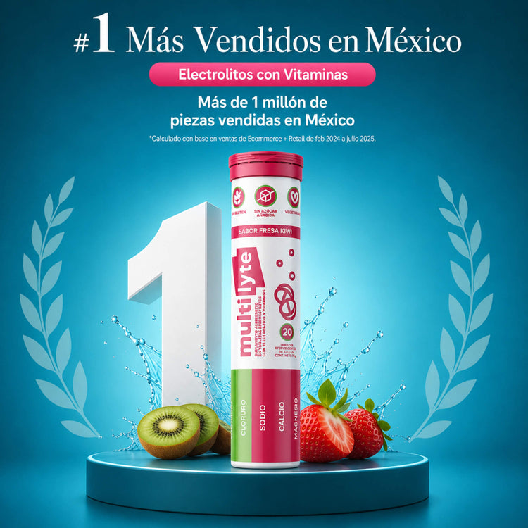 Tubo de MultiLyte sabor fresa kiwi