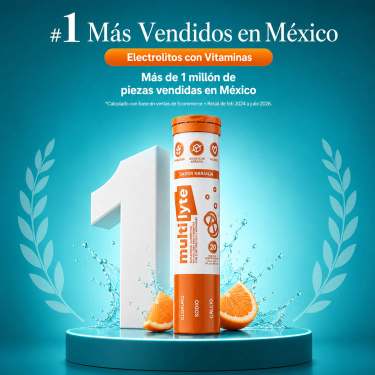 Tubo de MultiLyte sabor naranja